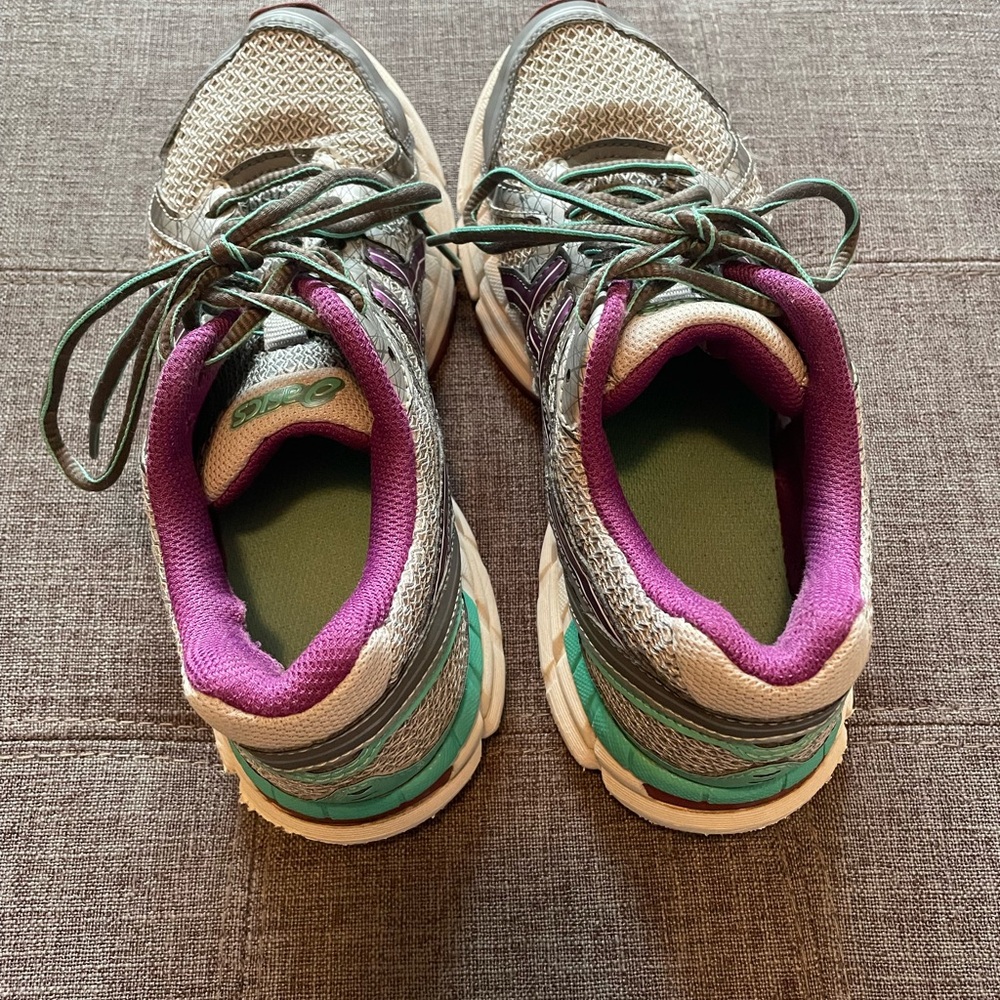 Asics Sneakers with Purple and Green Highlights
